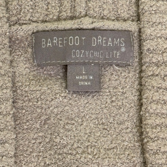 Barefoot Dreams Cozychic Lite Circle Cardigan Sweater Stone Neutral Large - Picture 5 of 8